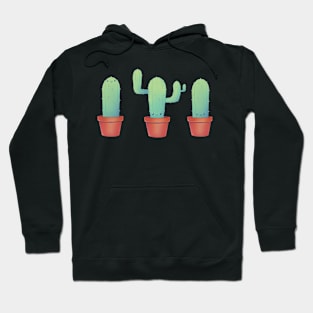 Cute cacti in pots sticker pack Hoodie